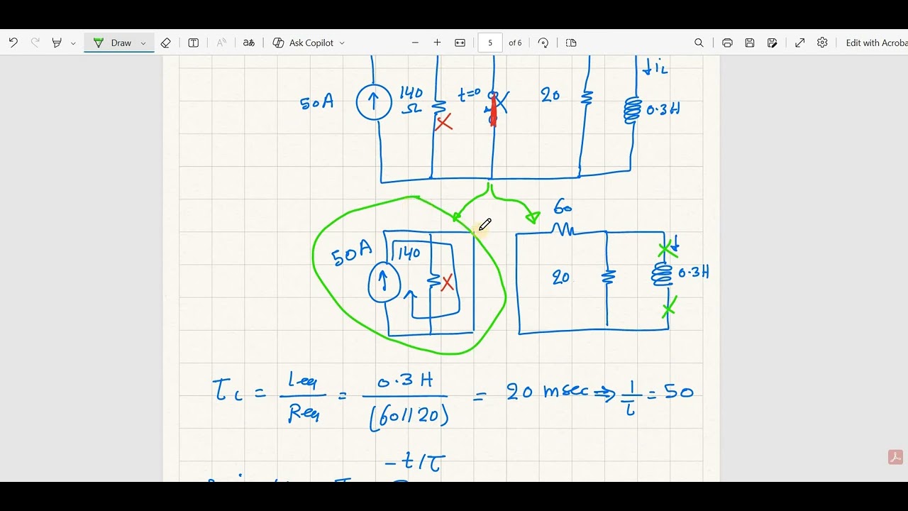 Example 2 for Source Free RL Circuit