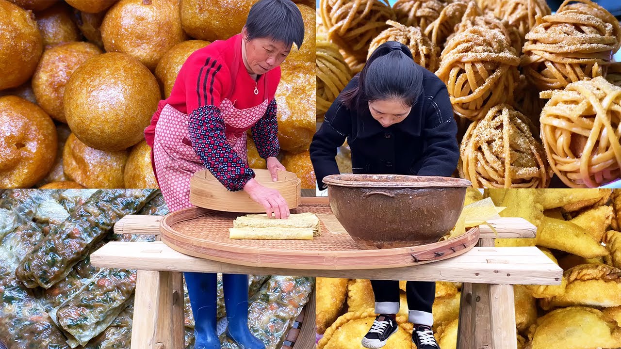炸年味！阿嬷油炸传统酥饺、蛋面酥、五香卷、薯球，全家人围一桌吃得不亦乐乎丨Fried New Year's【闽湖阿嬤Fujian Grandma】