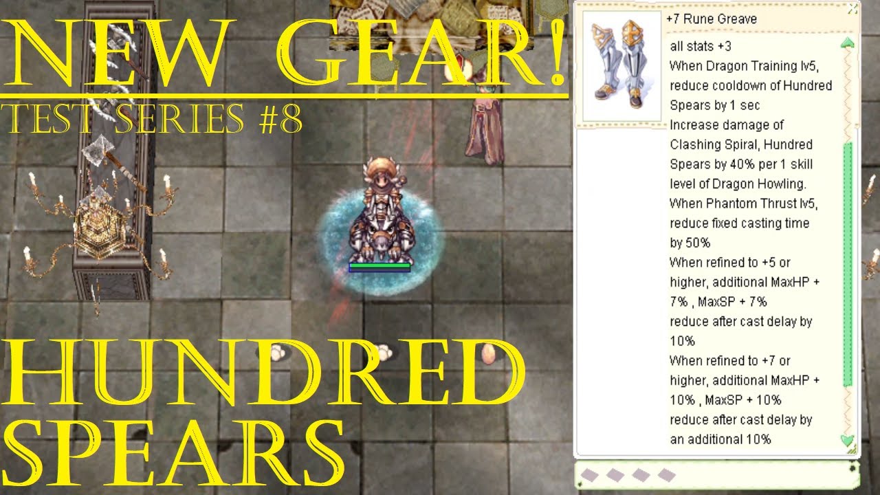 [iRO Chaos] Quick Testing Of Rune Greave For Hundred Spears Rune Knight Build