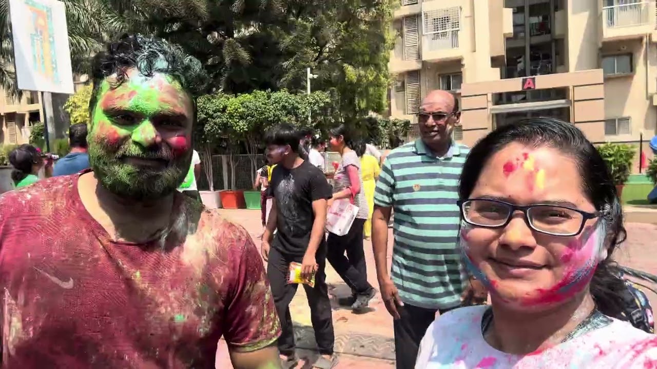 Holi celebration 💙❤️💜💚💛