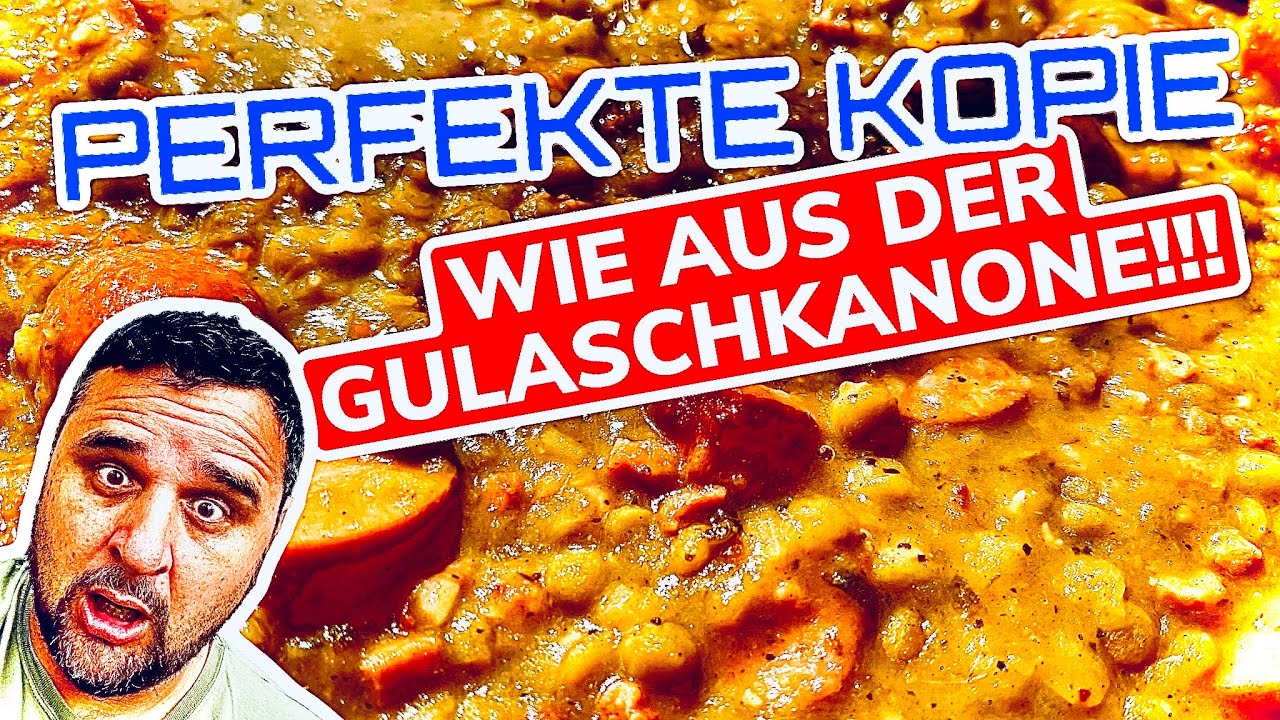 @Klaus grillt BUNDESWEHR ERBSENSUPPE wie aus der FELDKÜCHE GULASCHKANONE --- Klaus grillt