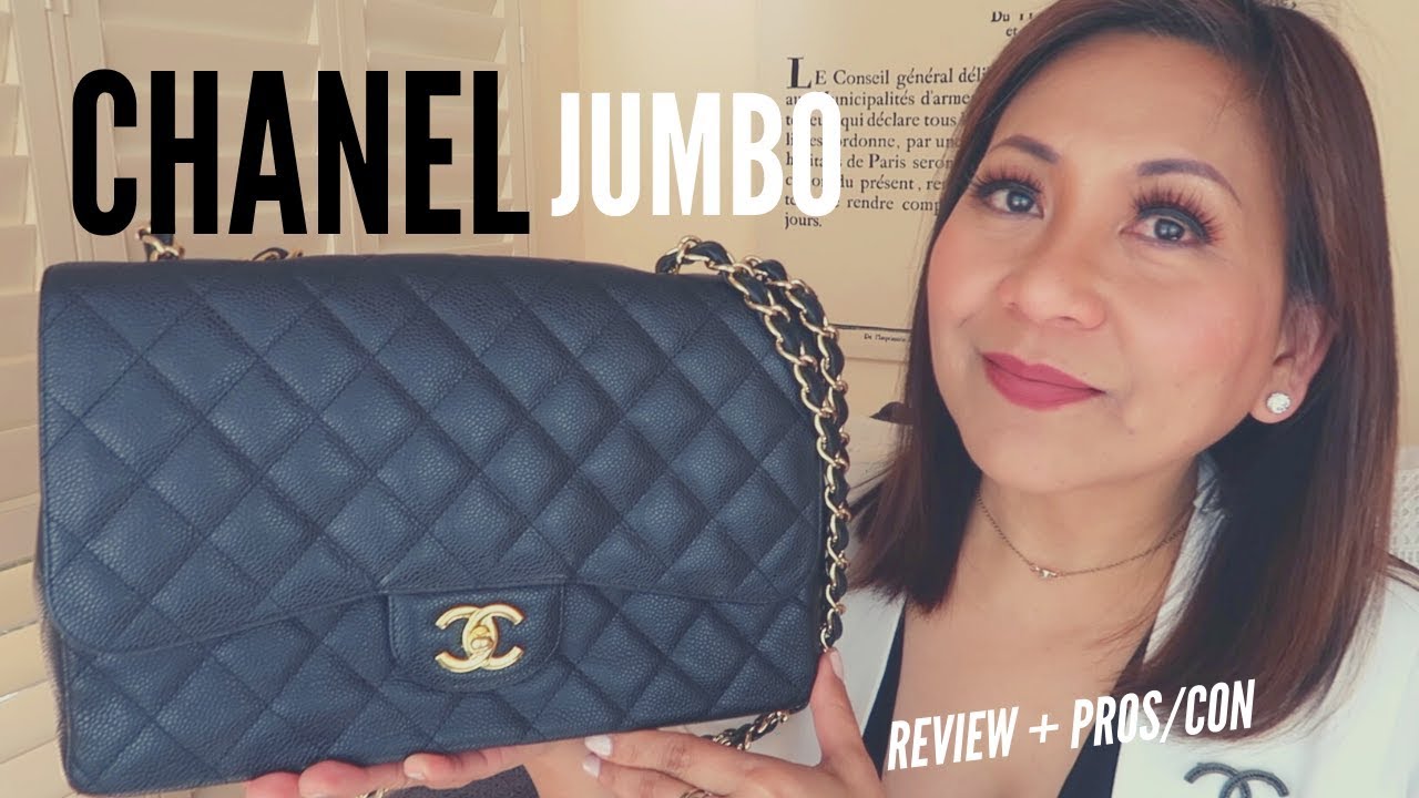 Chanel Jumbo Single Flap Caviar Black Review #msmarissamccauley