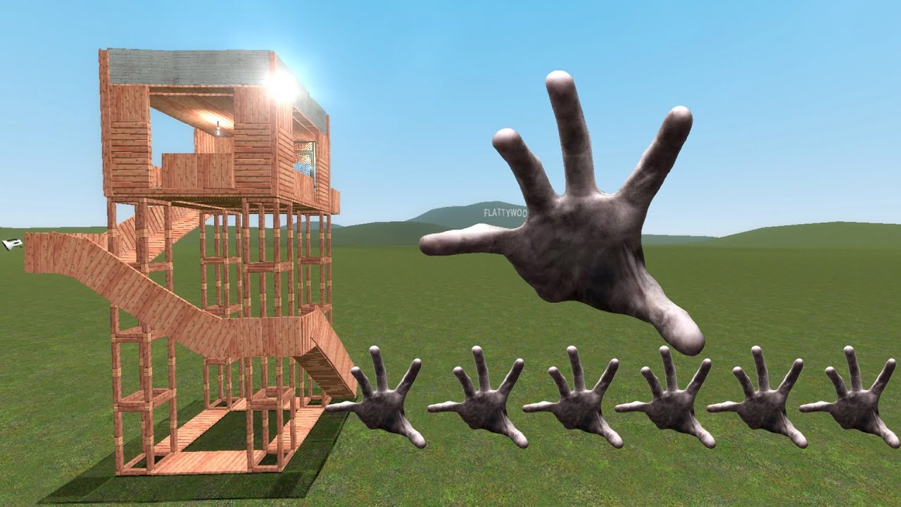 Scary Hands Vs Towers In Garry's Mod