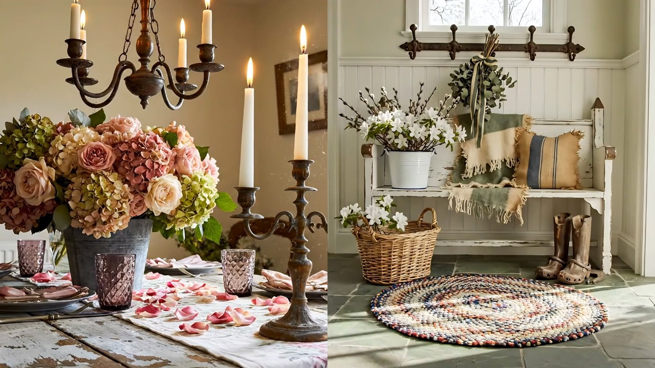 Shabby Chic Spring Cottage Decor Ideas | Timeless Farmhouse Interior Design Inspiration