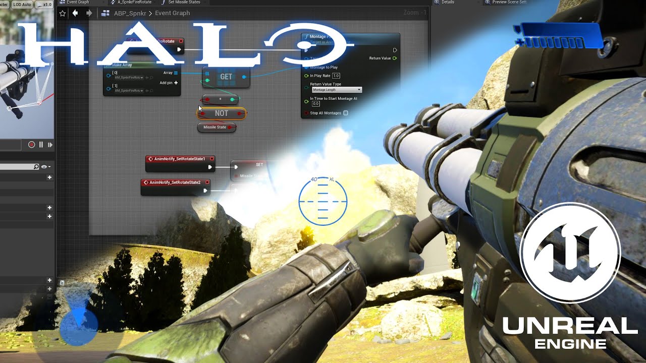 Project Blam - Animating Rocket Launcher for Halo fan game on Unreal Engine