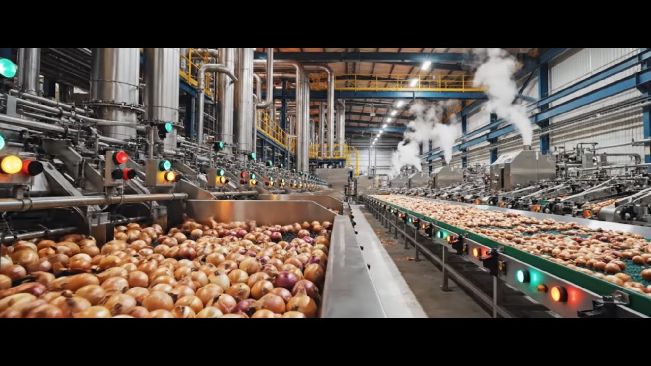 Inside the Largest US Factory From Raw Onions to Premium Powder Full Process