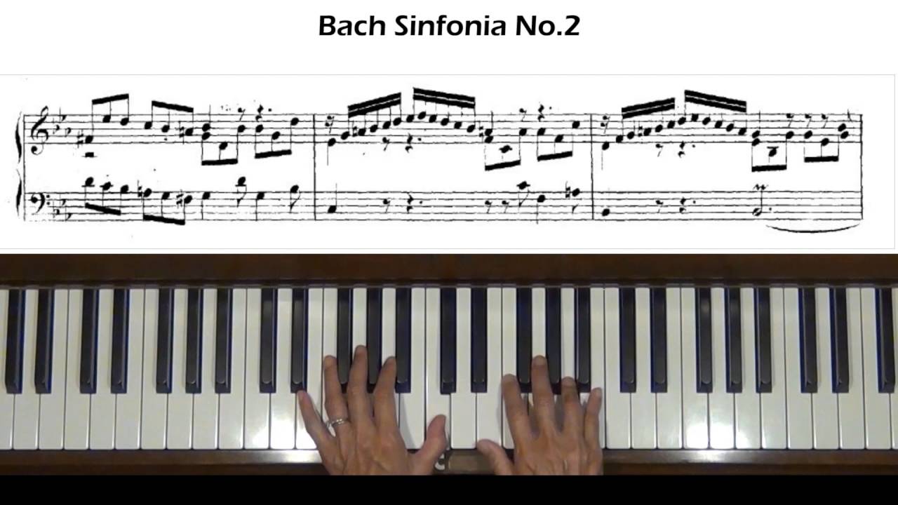 Bach Three Part Invention Sinfonia No. 2 BWV 788 Piano Tutorial