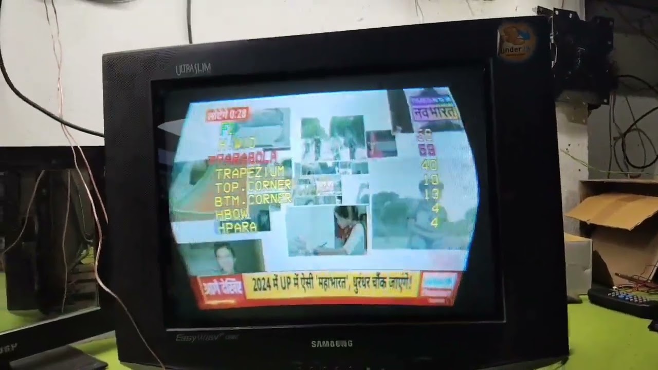 Crt Ultra Slim Tv || Service Menu || Setting || Hight || कैसे मिलाए || Live Proof || 💯✔️
