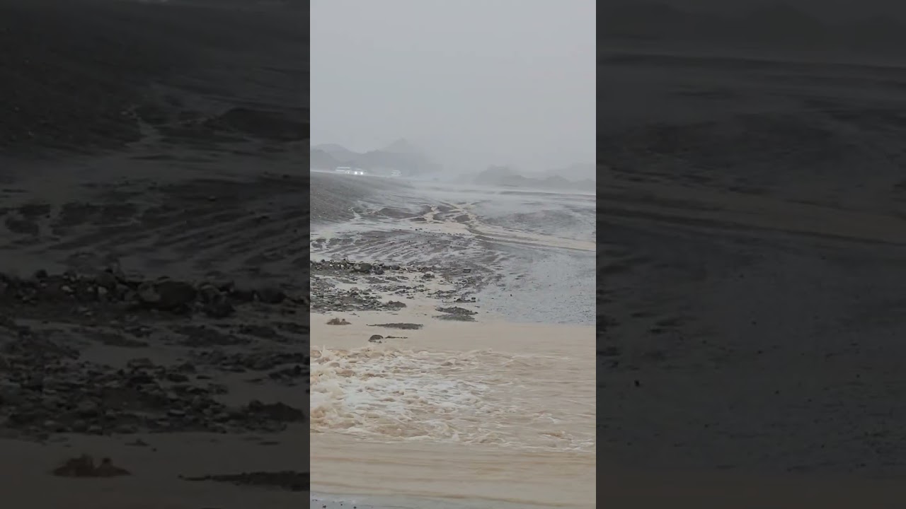 تغطيه رائعه لامطار وسيول وادي عاهن بولايه صحار | 12/10/2025