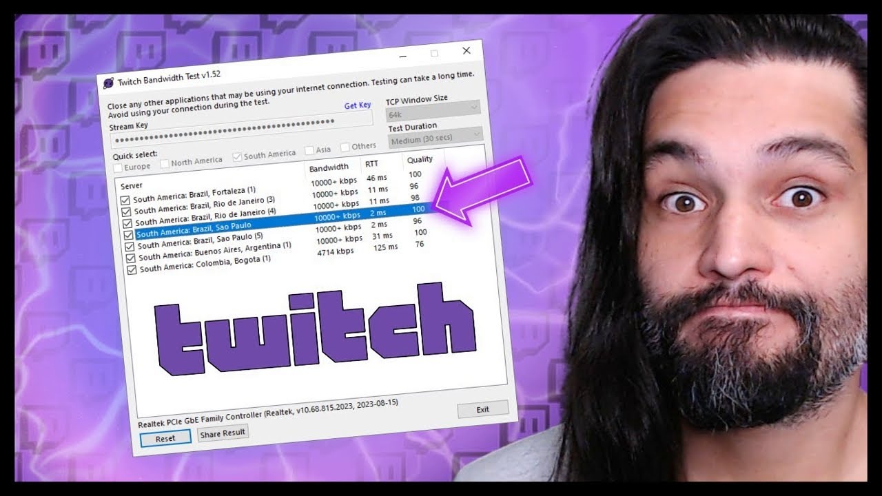 Como TESTAR e VALIDAR a MELHOR conexão com a TWITCH? r1ch test