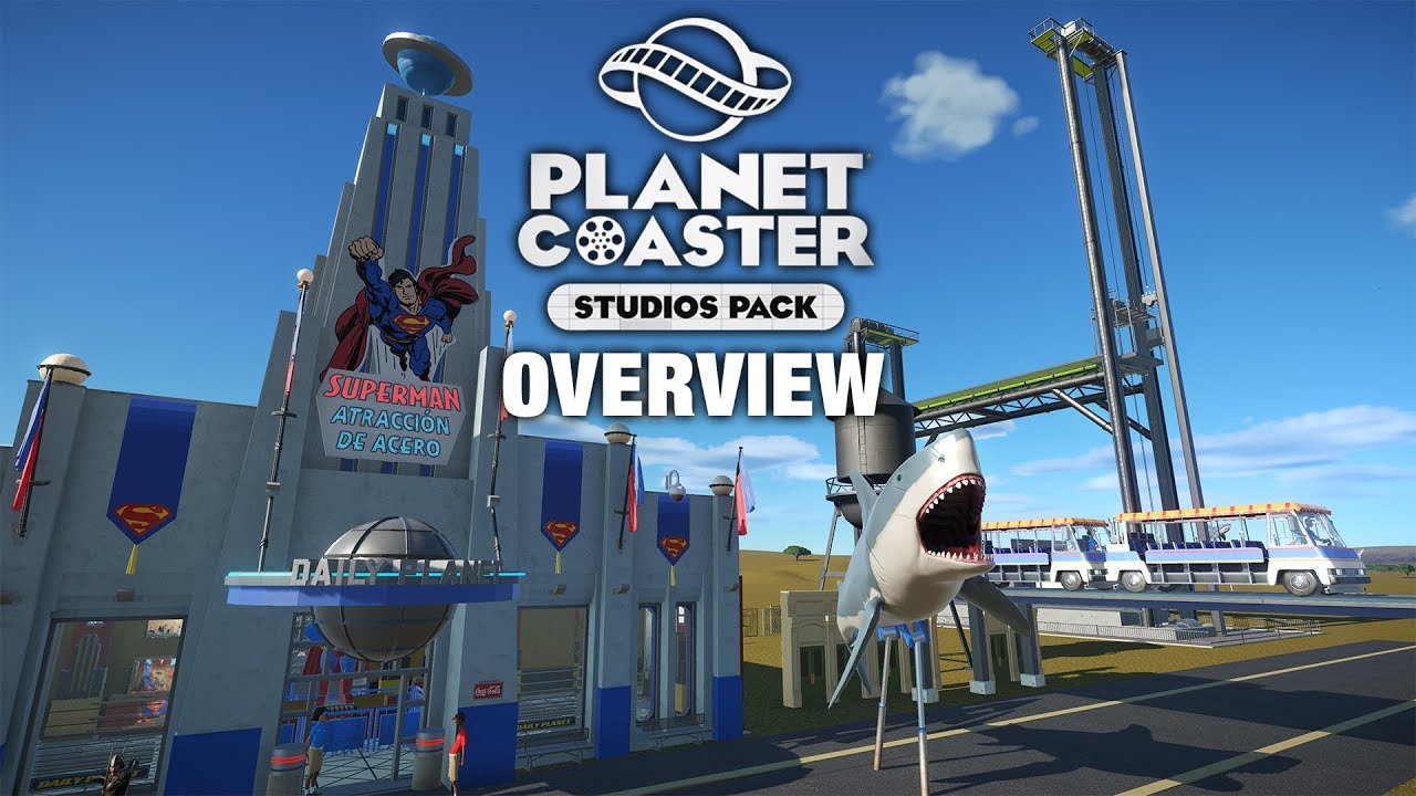 Planet Coaster Studios Pack Overview + Update on my new project: DC Superheroes Recreation