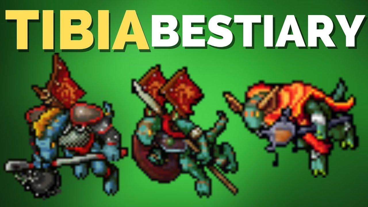 TIBIA BESTIARY Lizard Highguard, Lizard Legionnaire, Lizard Dragon Priest, Killer Caiman - Farmine