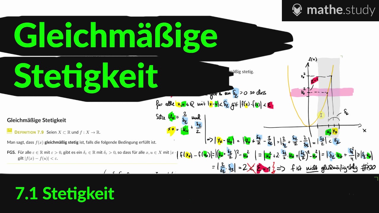 ▶ Gleichmäßige Stetigkeit    (4/6)    [ by MATHE.study ]