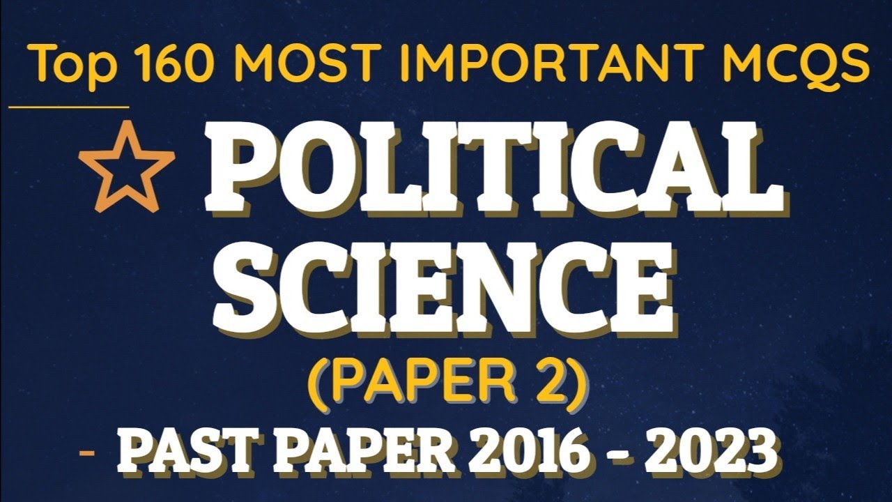 CSS Political Science Solved  MCQS | CSS Political Science Paper 2 | CSS Most Important MCQS
