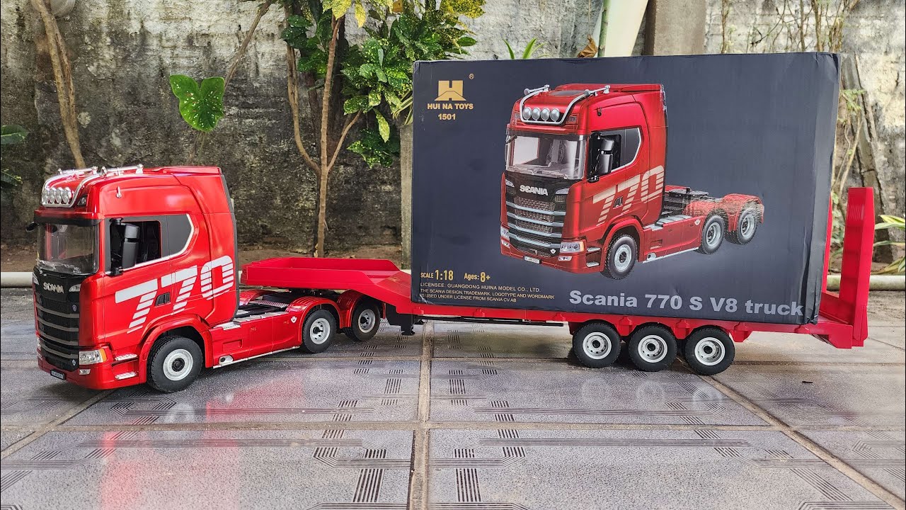 Análise caminhão Scania RC - Huina 1501 - Carreta de controle remoto Scania