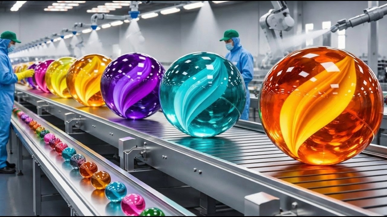 Inside a Modern Glass Marble Factory  How Recycled Scrap Becomes Shiny Perfect Marbles