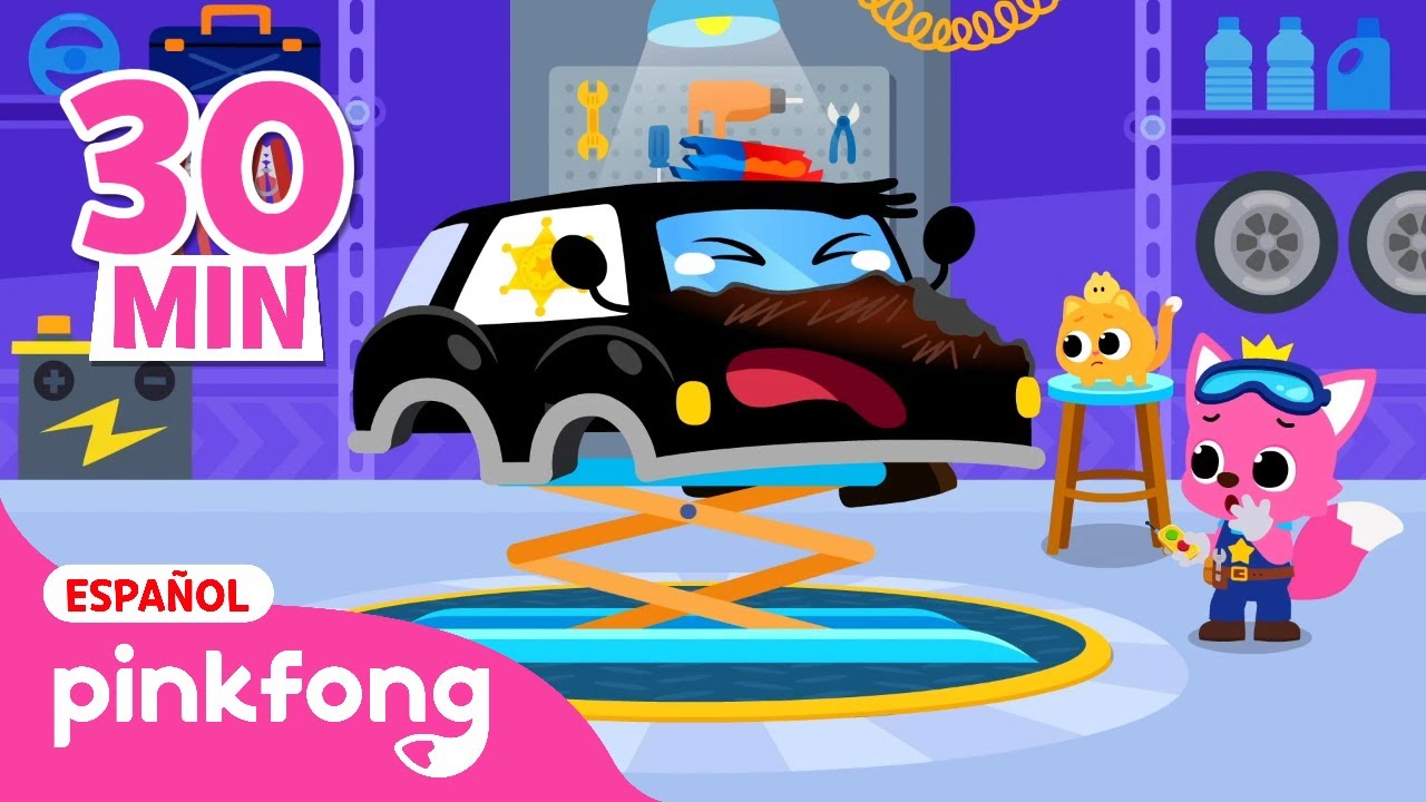 ¡A Reparar!🚨 El Camión Monstruo de Policía Está Roto y Más🚓💥 | Juegos de Autos | Pinkfong en español