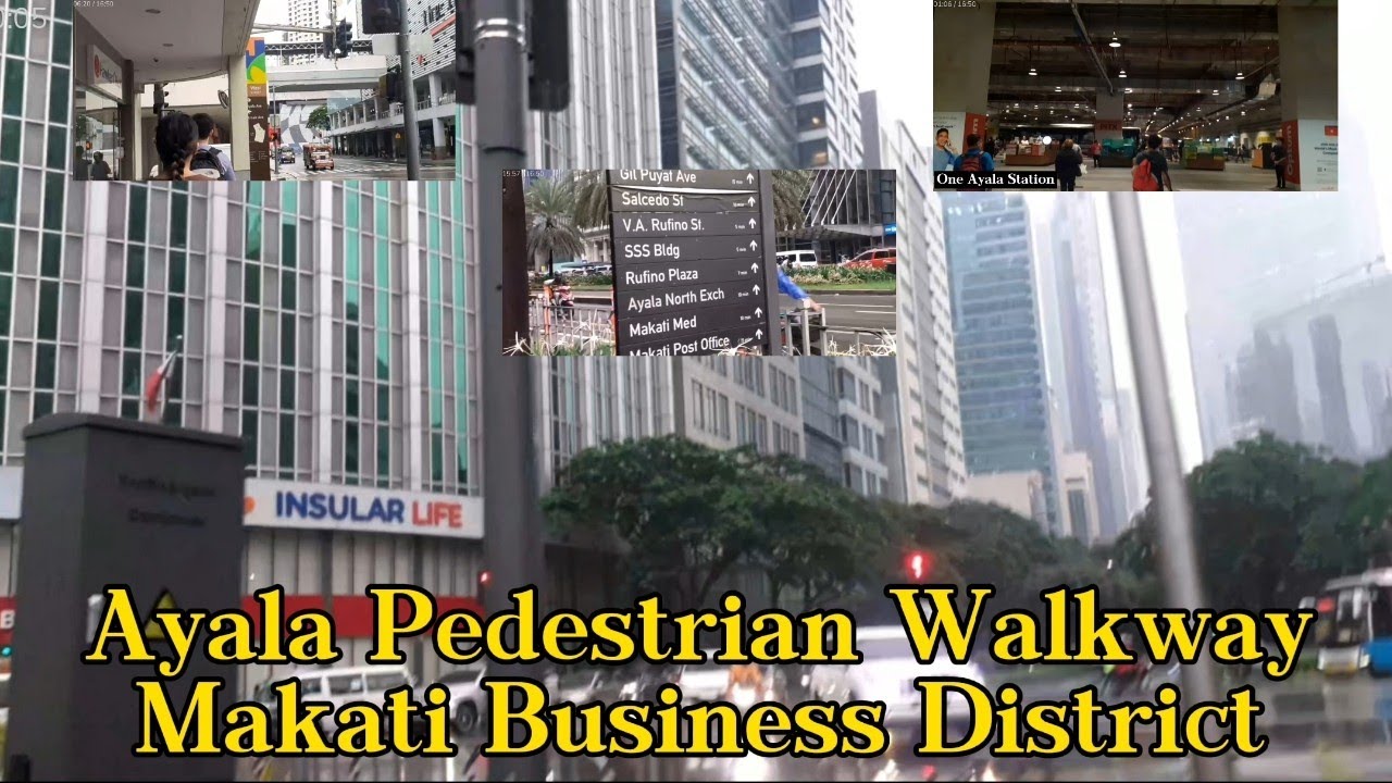 Ayala Pedestrian Walkway From One Ayala Station To Paseo De Roxas Makati City