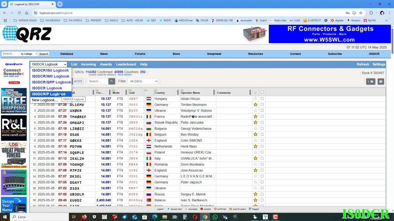 Sbagliare database di qrz.com /QRP /P si può correggere?
