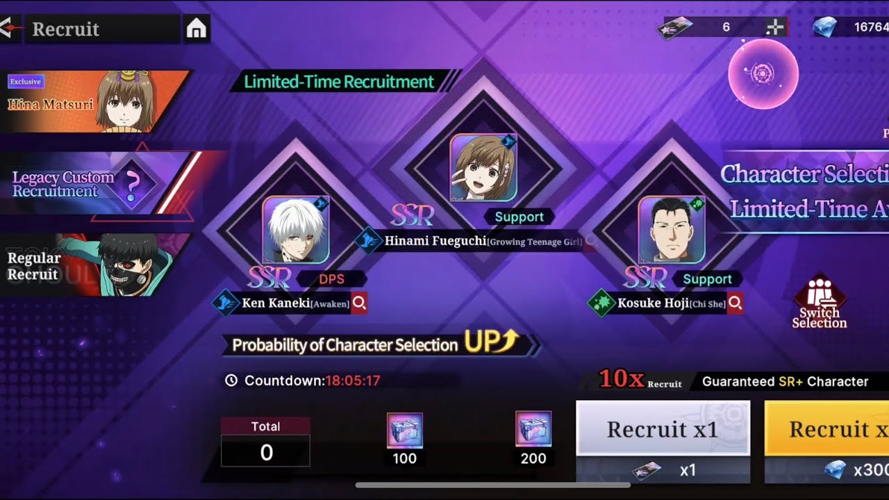 Summon 200times Legacy Custom Recruitment | Tokyo Ghoul: Break the Chains