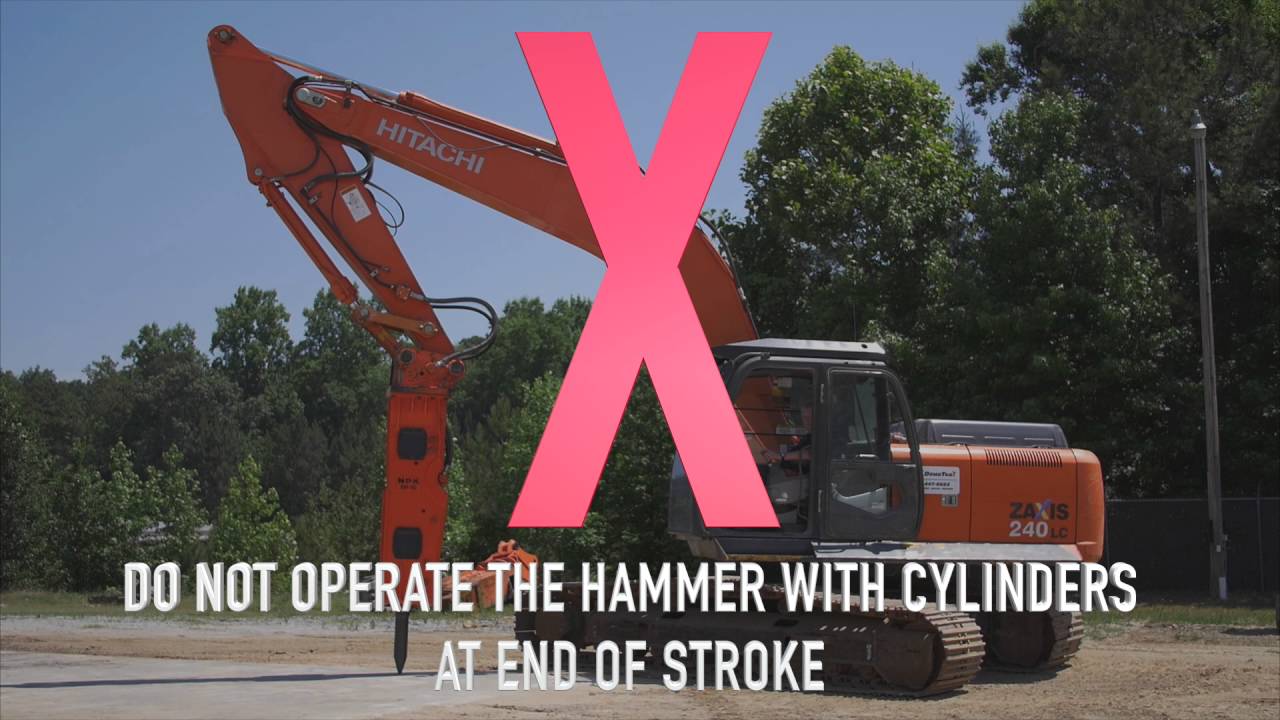 Hammer Operation - NPK Hydraulic Hammer Service Instructional