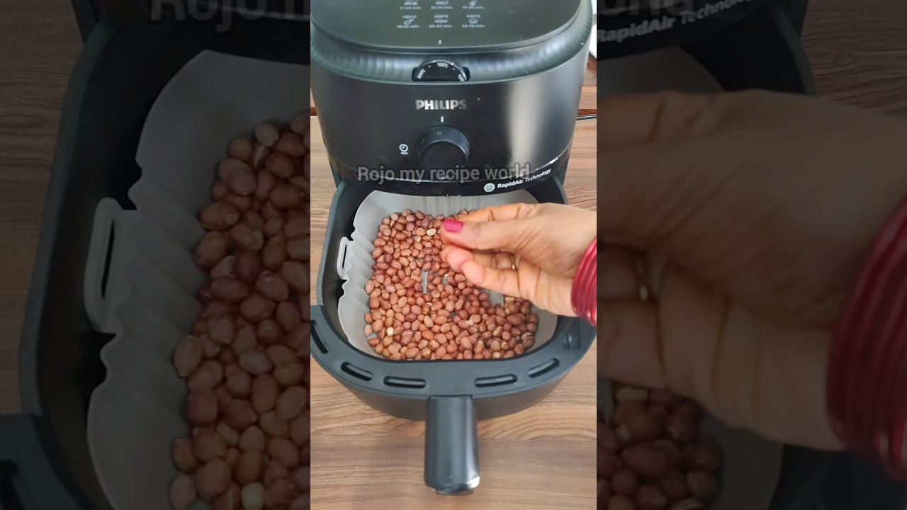 Air fryeril കപ്പലണ്ടി വറുക്കാം - Peanut Fry in Air Fryer / How to fry peanut in airfryer - Philips