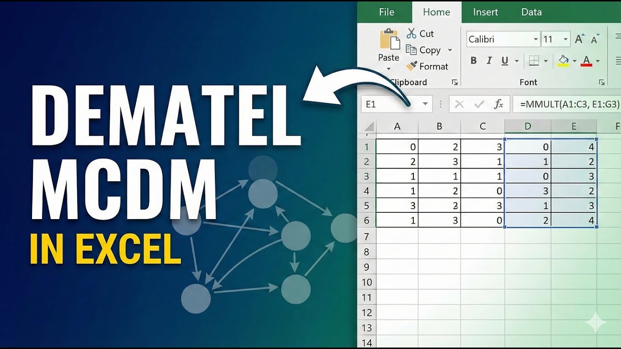 DEMATEL MCDM in excel