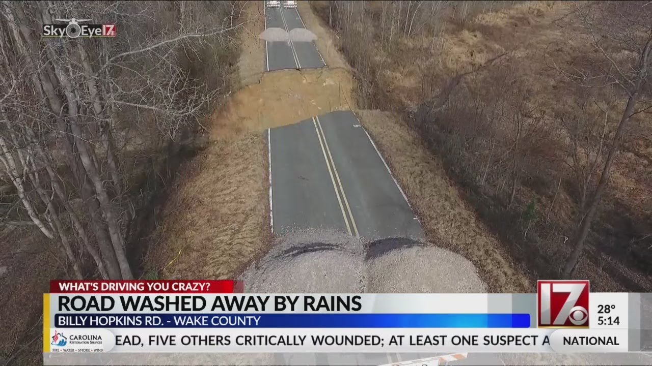 Wake County road washed away by summer rains still hasn't been fixed