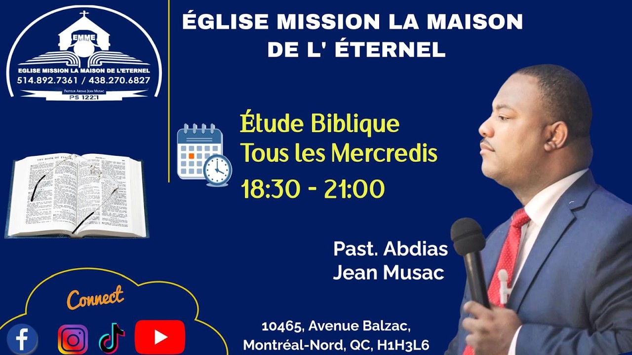 Étude Biblique | Église Mission La Maison de l'Éternel | 2/11/2025 | Pasteur Abdias