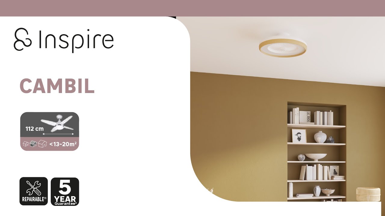 Installer et utiliser le ventilateur de plafond  CAMBIL