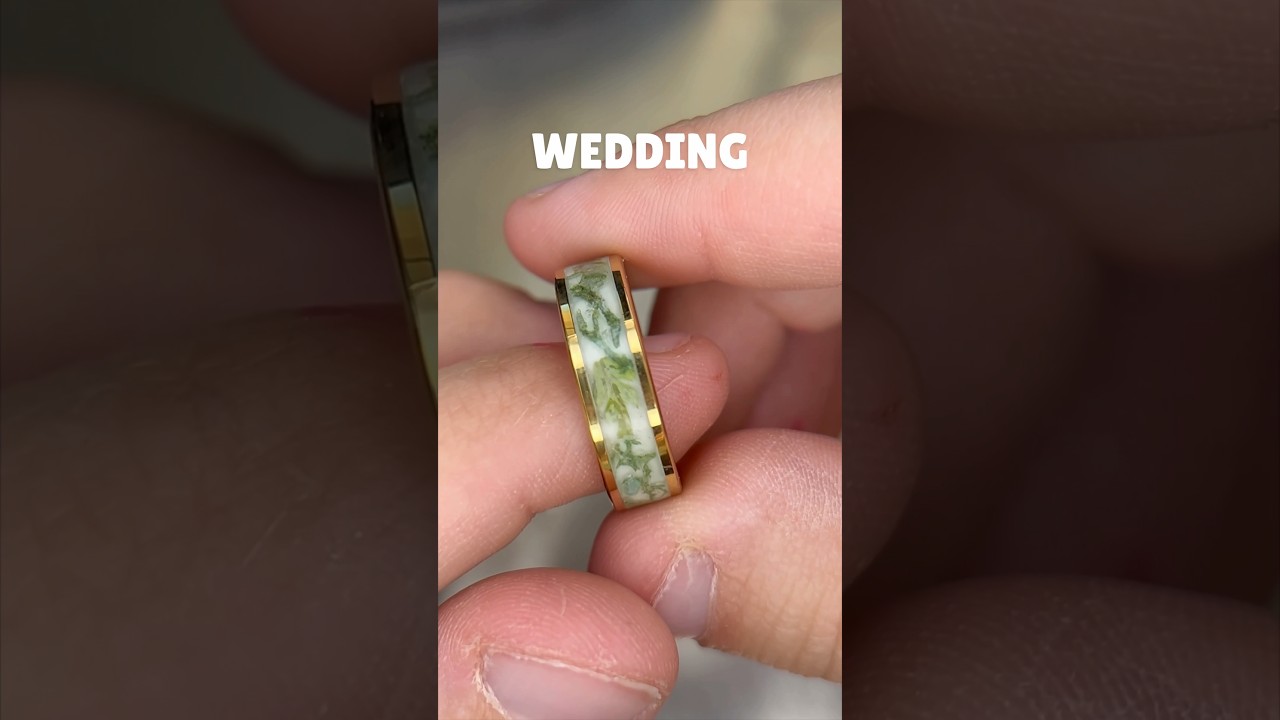 Making a glow in the dark wedding band with ferns and emeralds! #shorts