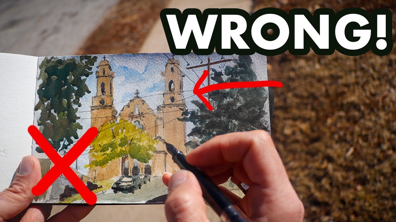You're Sketching on the WRONG Surface! | Urban Sketching Gouache Painting