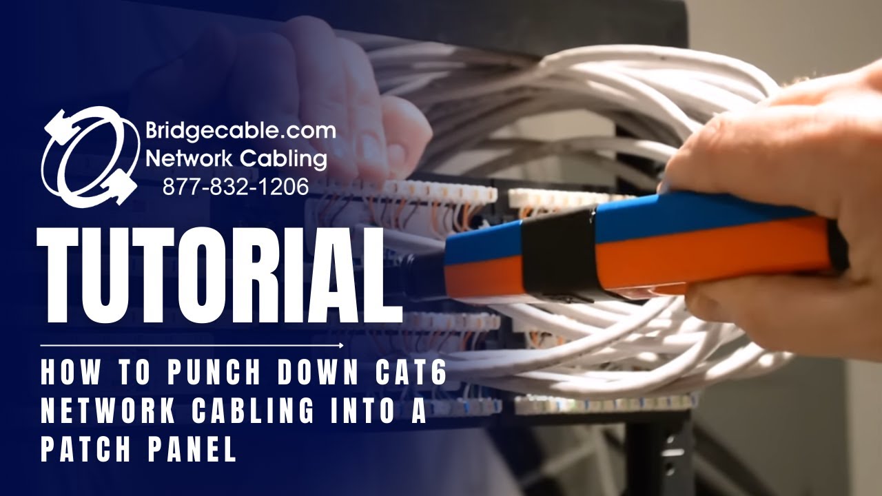 Как проложить сетевой кабель CAT6 в коммутационную панель | BridgeCable.com