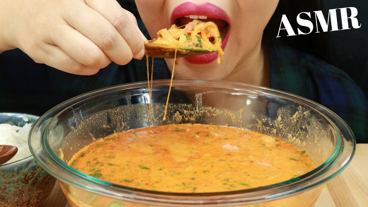 GREEN LIP MUSSELS W/ RICE IN RED CURRY SAUCE ~ ASMR  (No Talking)