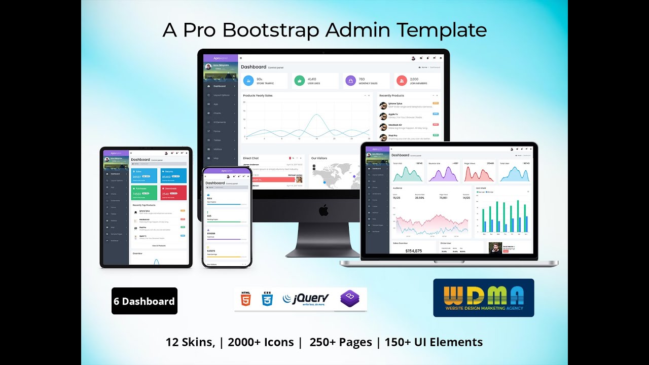 A Pro &ndash; Admin Panel Dashboard With Dashboard UI Kit