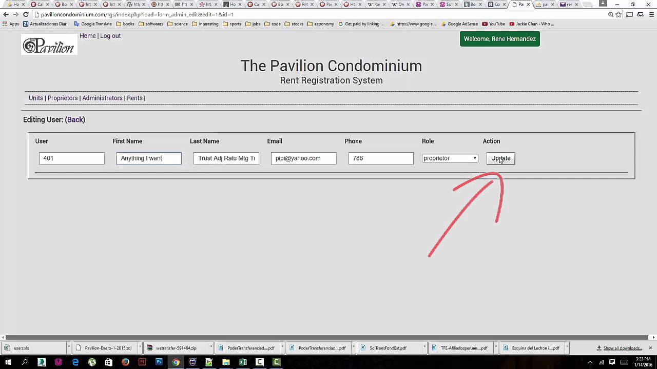 Pavilion Users Admin