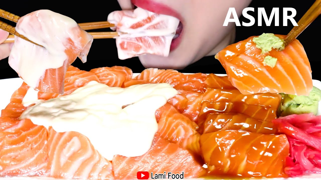 SALMON ASMR  | HORSERADISH SAUCE & SALMON