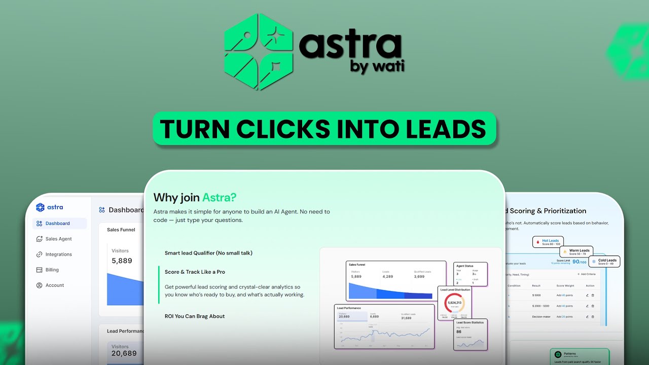 Превратите посетителей сайта в потенциальных клиентов с помощью Astra от Wati