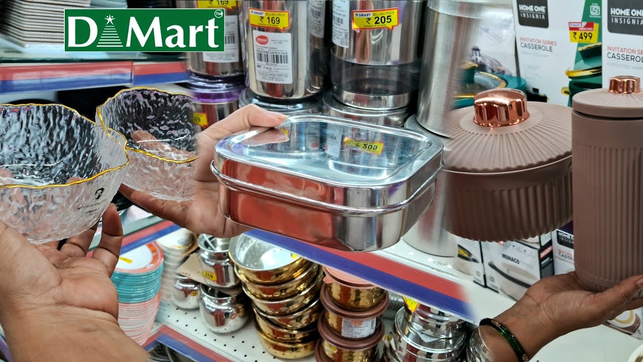 D MART all new kitchen products ! 🤩 new price drop / *ONLINE AVAILABLE* | dmart kitchen products