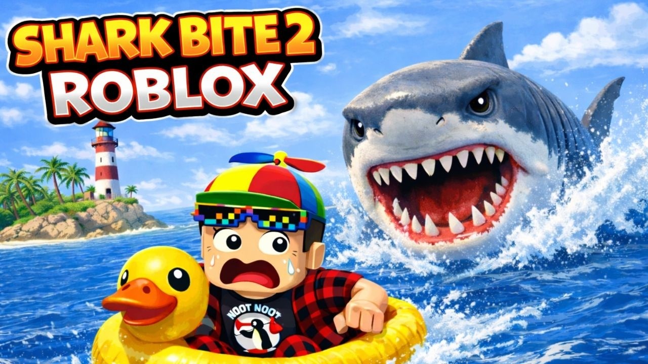 ROBLOX SHARK CHASE: Der Hai jagt mich durchs Meer! SHARKBITE 2
