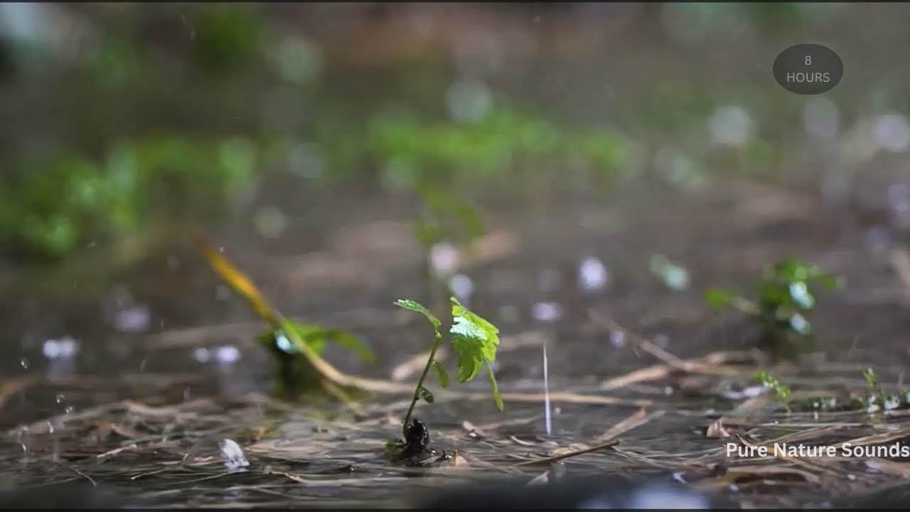 Rhythmic Downpour Rain Ambience for Sleep, Relaxation & Study  8 Hours