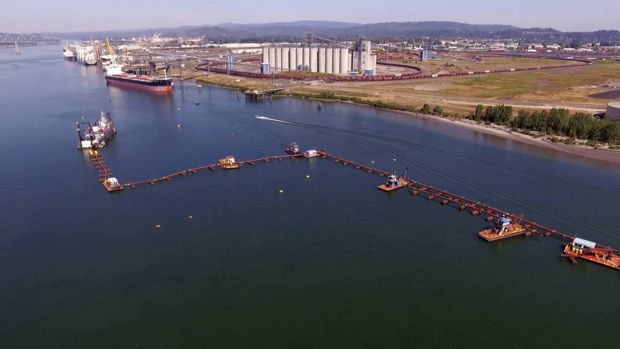 Port of Portland Dredger part 6 adding more pipe