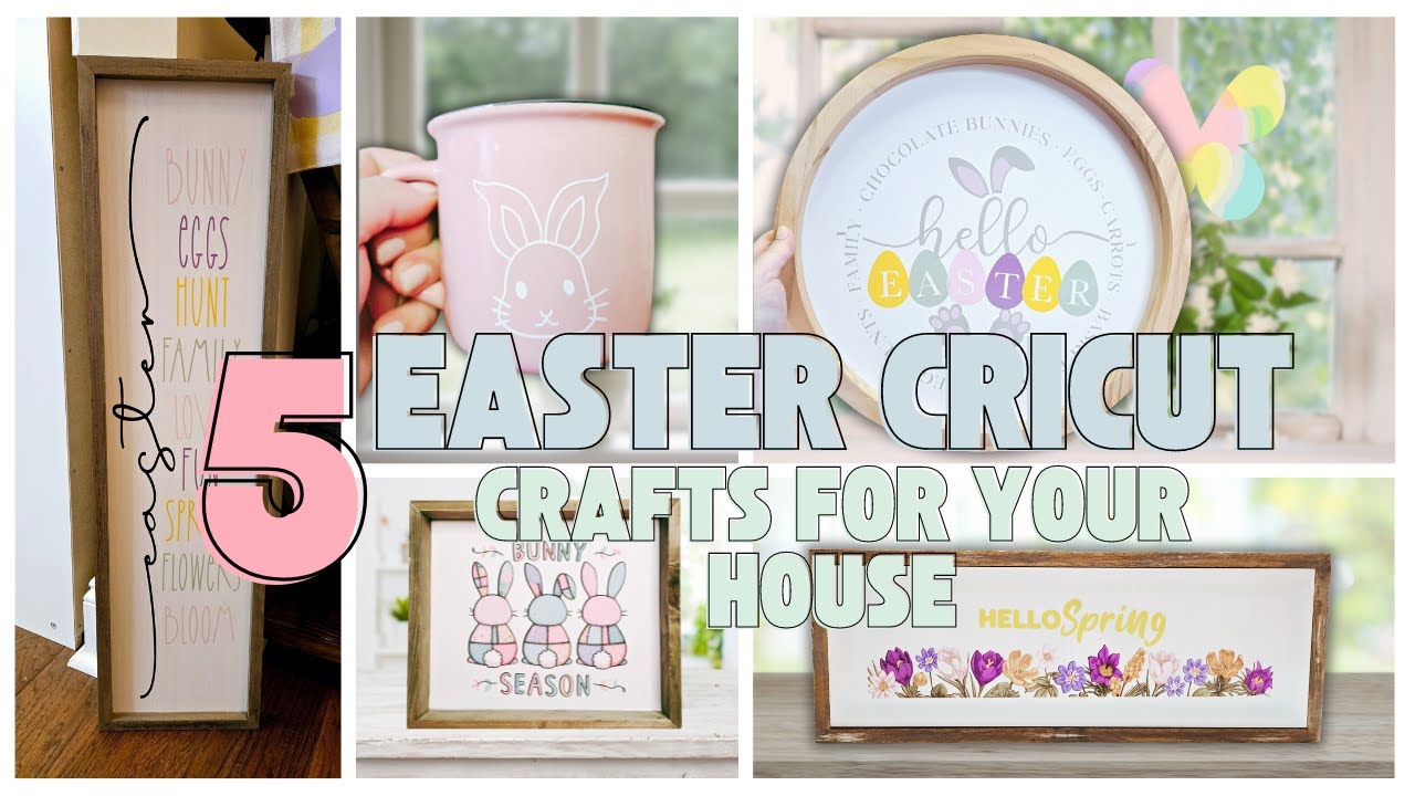 5 MORE Cricut Crafts for Easter - Pt. 3 | #BeginnerFriendly