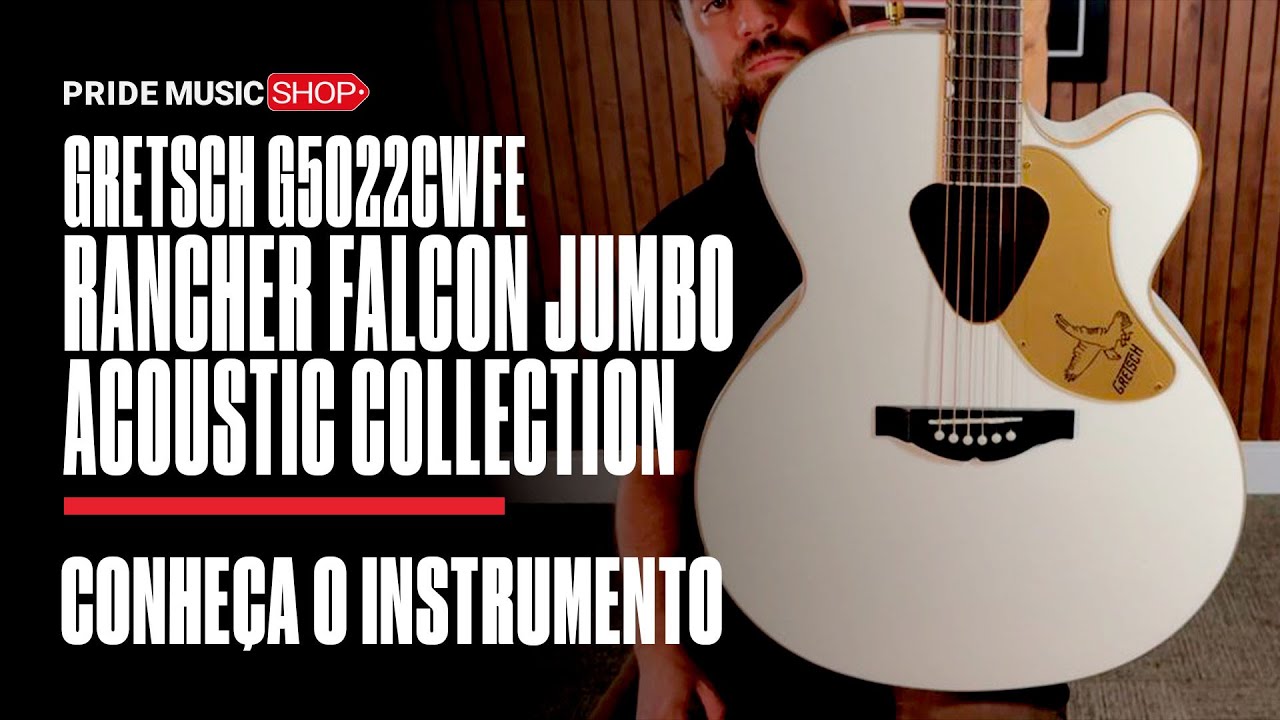 Gretsch G5022CWFE Falcon Jumbo | Violão acústico elétrico icônico, potente e com visual lendário