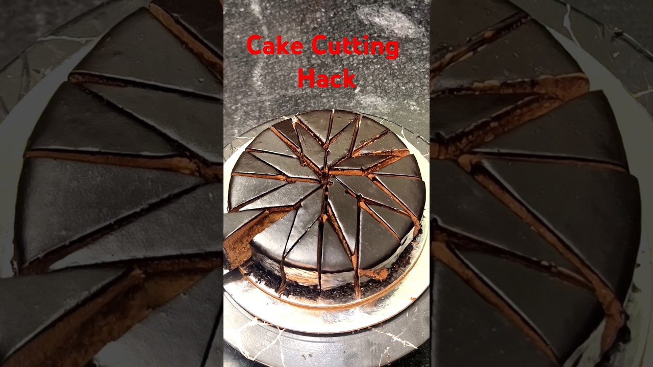 Cake Cutting Hack | Chocolate Cake #chocolatecake #viralshorts #shorts
