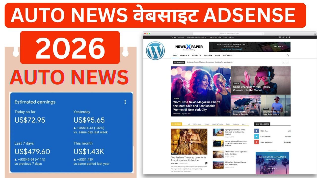 Auto News website in WordPress with AdSense approval 2026