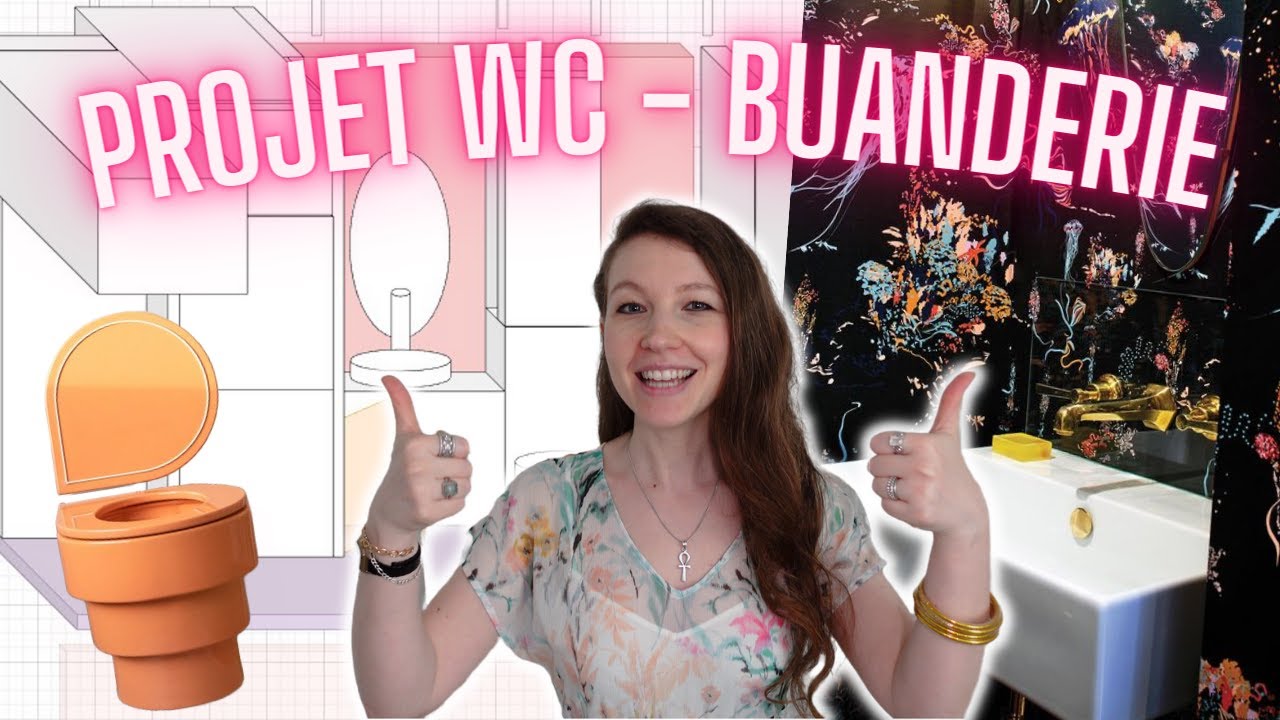 Projet Rénovation WC et buanderie dans la même pièce!! - inspiration papier peint et plans