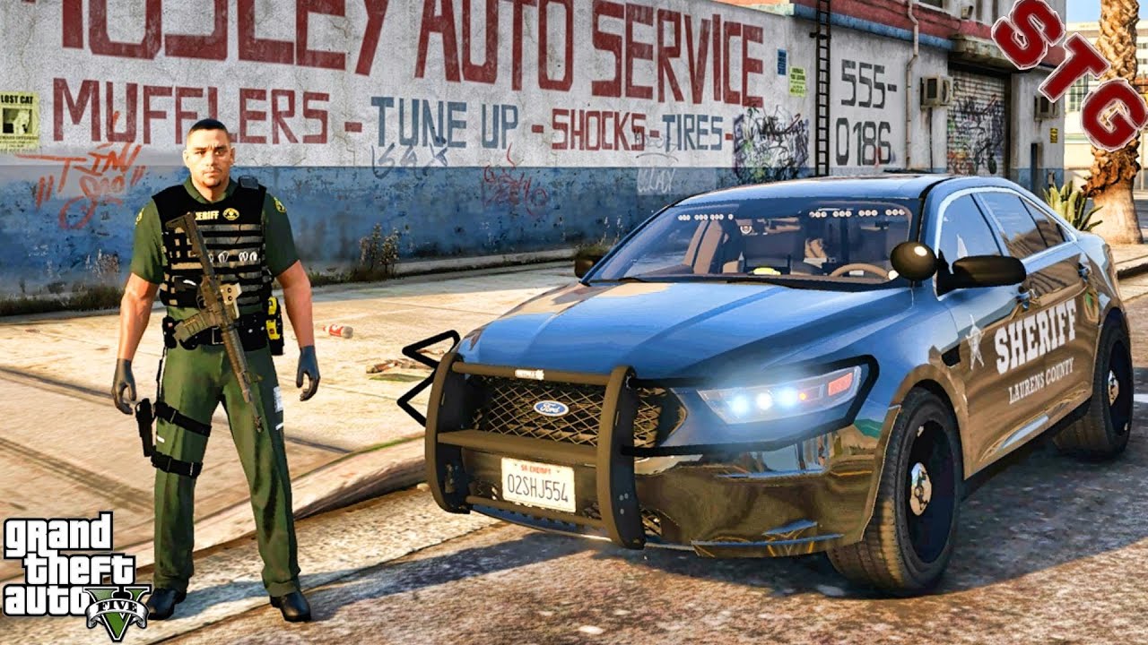 FORD TAURUS С ЛИПКОЙ ВЕРХОМ | ПАТРУЛЬ БАНДИРОВКИ!!! | #152 (МОД «ПОЛИЦИЯ ДЛЯ GTA 5: РЕАЛЬНАЯ ЖИЗН...