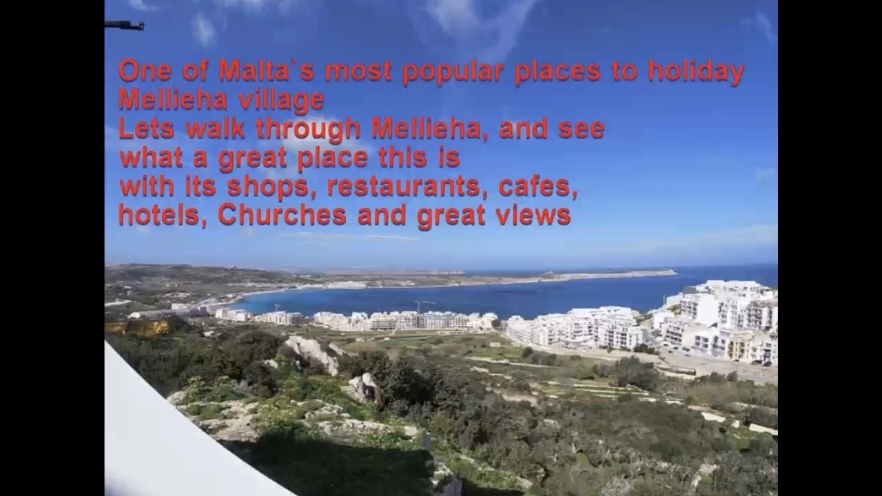 Walking through Mellieha, Malta.