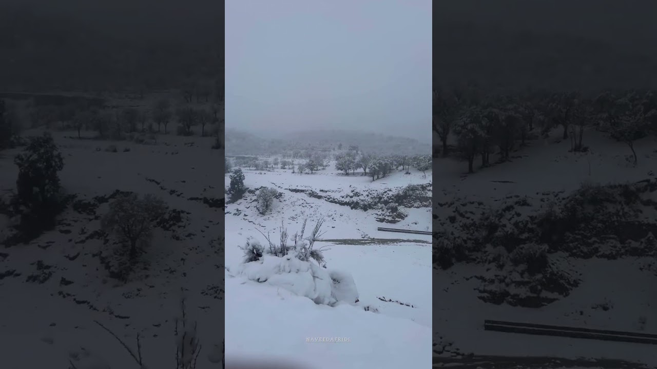 Heavy started snowfall in central kurram toor ghar kpk 🏔️🌨️#explore #weathertoday #thundersnow